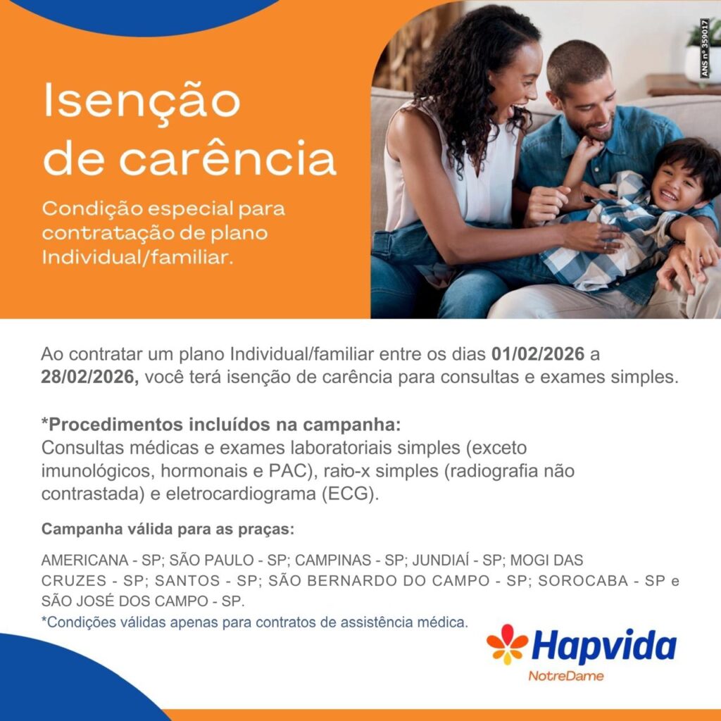 Isenção de carência - Hapvida NotreDame